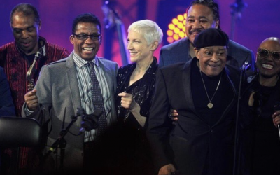 A memorable moment on stage with musical legends…