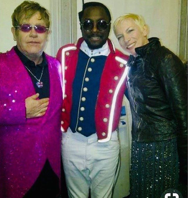 Starry kinda night! – Dug deep into the cupboard and found Rocketman with Will I.Am! #Elton John #ejaf