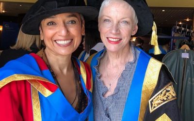 Such a joy and pleasure to award Zainab Salbi with an Honorary Doctorate from Glasgow Caledonian University, as well as hundreds of amazing graduates over the last few days! I’m so proud to be Chancellor of such a brilliant learning establishment as GCU – whose motto is ‘For the Common Good’! Congratulations and love to everyone!! @zainabsalbi #Glasgowcaledonianuniversity #Globalfeminism #thecirclengo