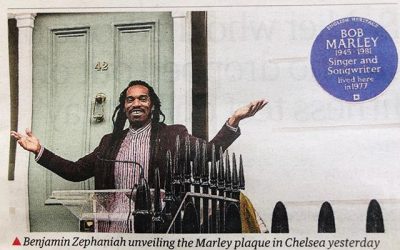 A beautiful thing took place a couple of days ago here in London. A blue plaque in honour of Bob Marley has been established on the wall of a house in Chelsea, where he once lived. Jah Rastafari!! Hail to the LION of reggae music!!! #bobmarley